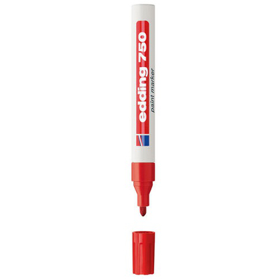 Marker lakierowy z końcówką 2-4mm czerwony