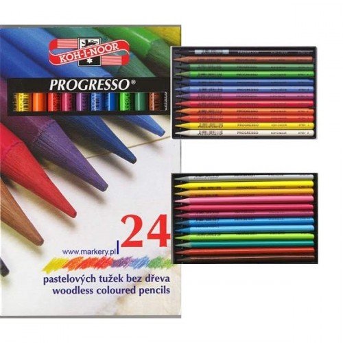 Bezdrzewne kredki Koh-i-noor Progresso 24 kol.