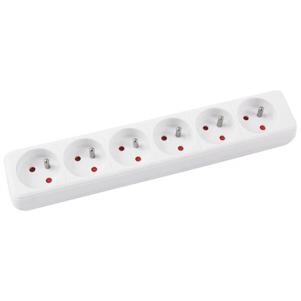 Przedłużacz Office Product, 6 gniazd, 1.5m, z uziemieniem biały