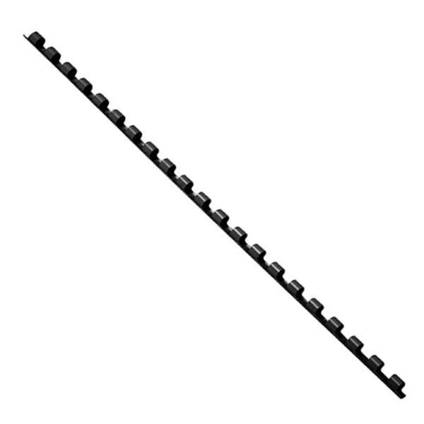 Grzbiety do bindowania Office Products, A4, 6mm (25 kartek), 100 szt. czarne