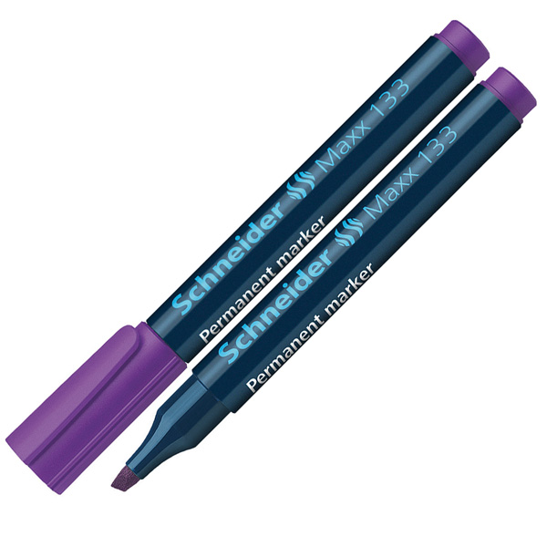 Marker permanentny SCHNEIDER Maxx 133, ścięty, 1-4 mm, fioletowy