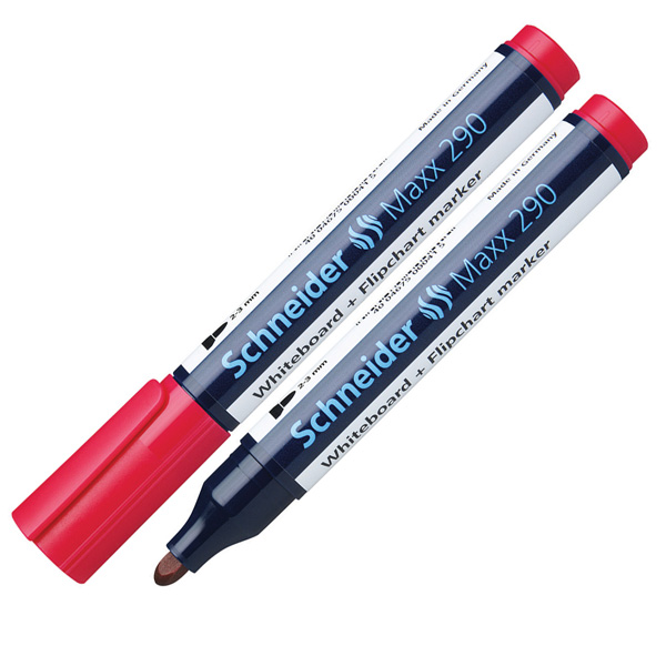 Marker do tablic SCHNEIDER Maxx 290, okrągły, 2-3 mm, czerwony