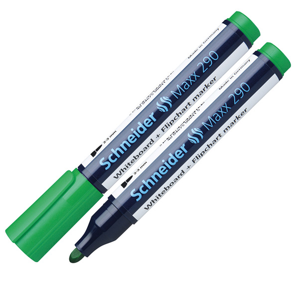 Marker do tablic SCHNEIDER Maxx 290, okrągły, 2-3 mm, zielony