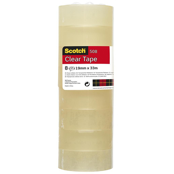 Taśma biurowa ekonomiczna Scotch 19mm 33m 8 sztuk