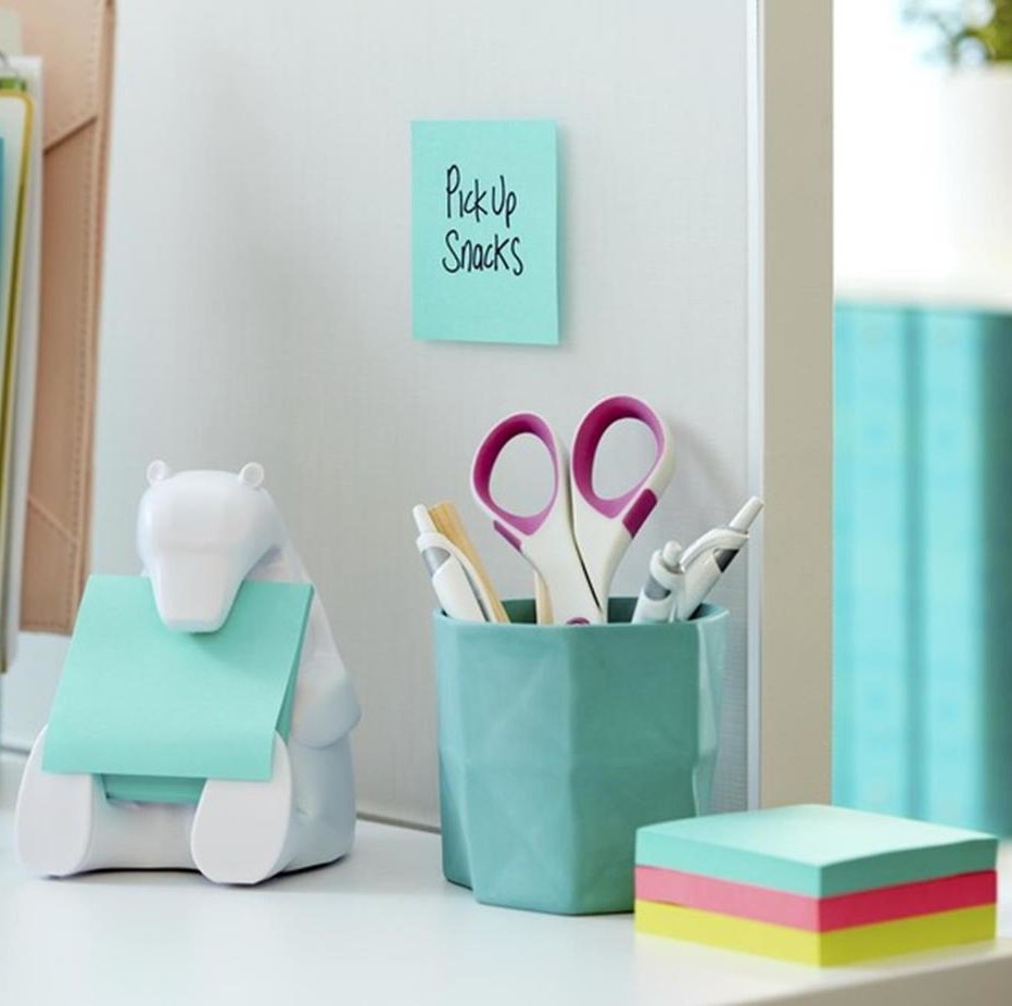 Podajnik Miś polarny do karteczek samoprzylepnych Post-it® Z-Notes + 90 arktycznych karteczek 76x76mm