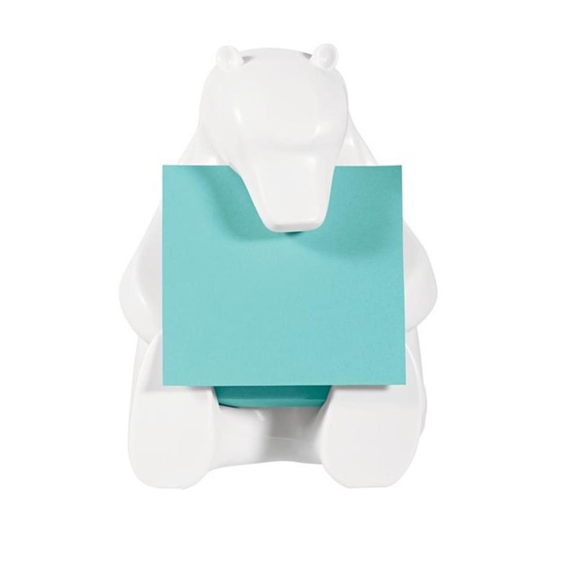 Podajnik Miś polarny do karteczek samoprzylepnych Post-it® Z-Notes + 90 arktycznych karteczek 76x76mm