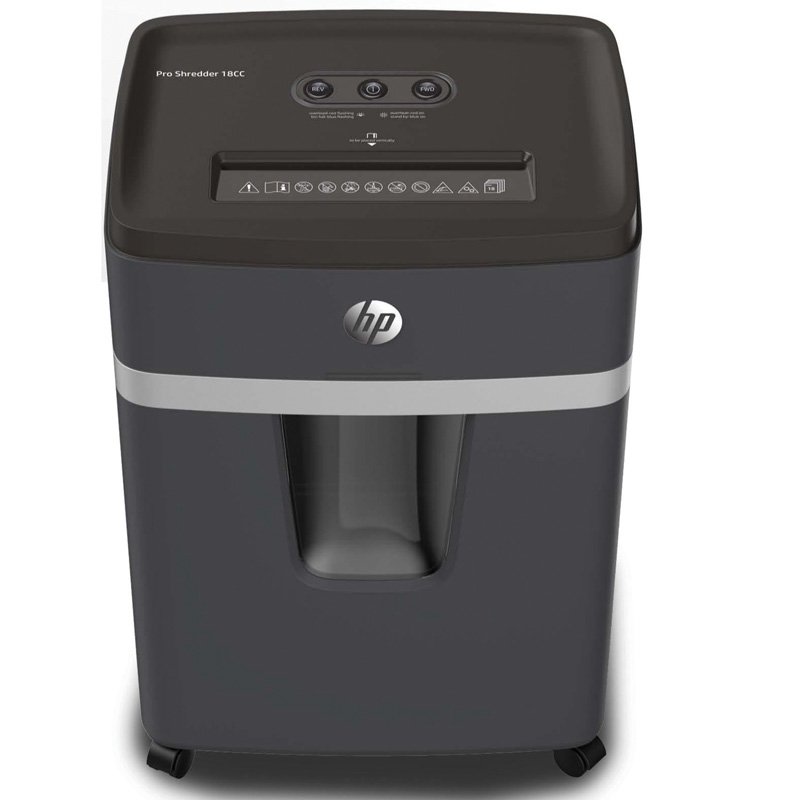 Niszczarka HP PRO SHREDDER 18CC, ścinki, P-4, 18 kart., 25l, ciemnoszara