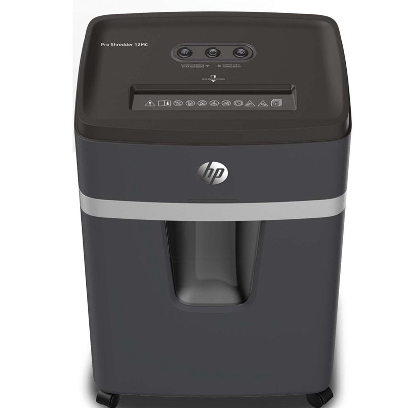 Niszczarka HP PRO SHREDDER 12MC, mikrościnki, P-5, 12 kart., 25l, ciemnoszara