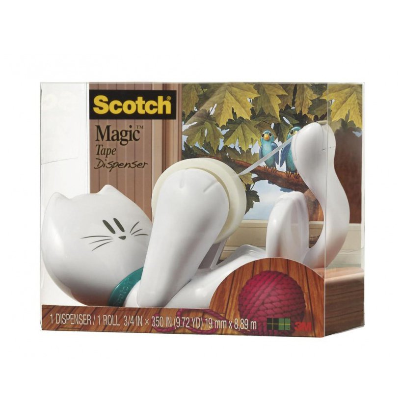 Dyspenser do taśm Scotch w kształcie kotka taśma GRATIS