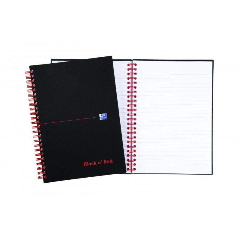 KOŁONOTATNIK OXFORD BLACK& RED A5 70K 90G L8M PP