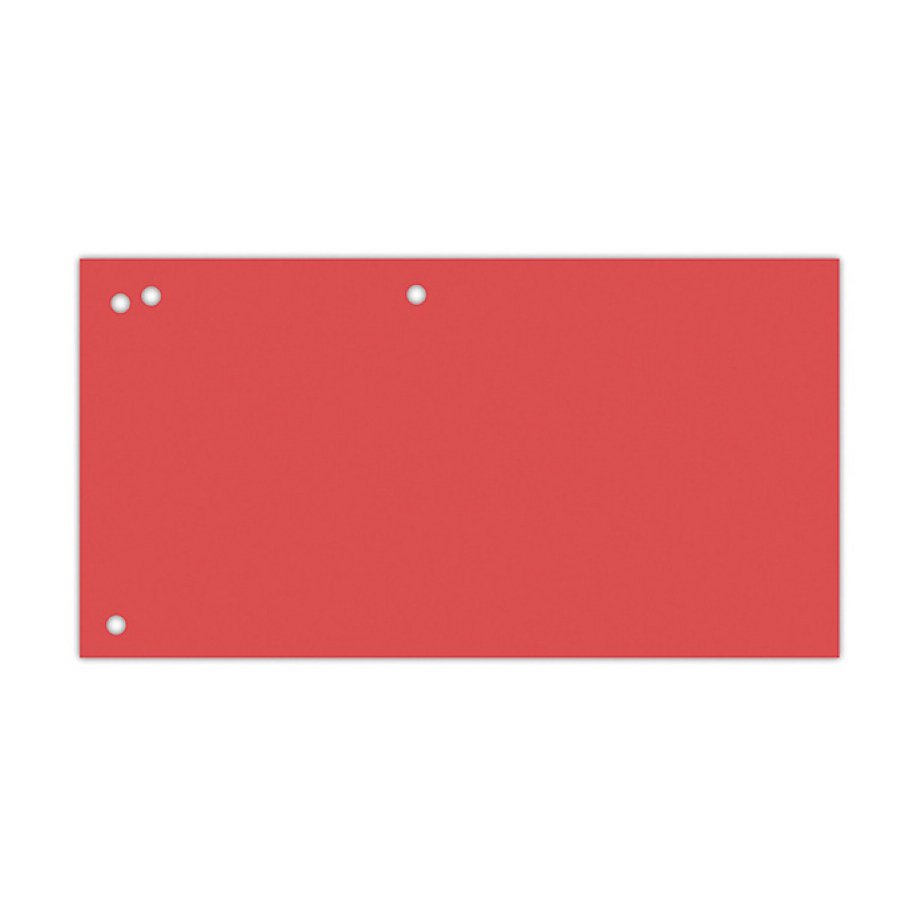Przekładki OFFICE PRODUCTS, karton, 1/3 A4, 240x105mm, 100szt., czerwone