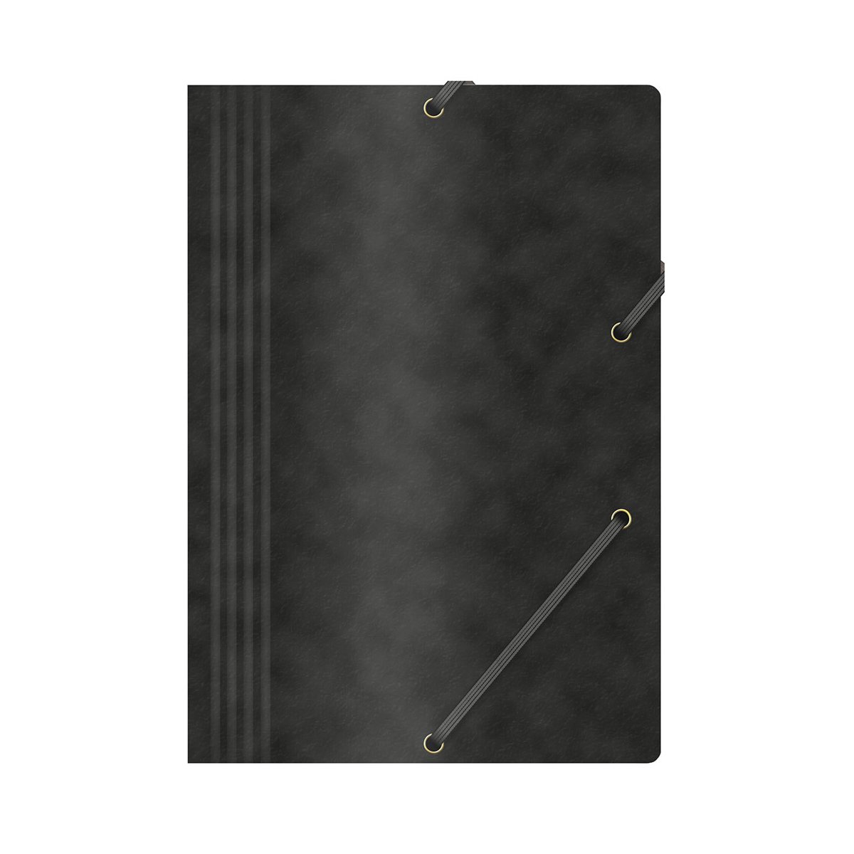Teczka z gumką OFFICE PRODUCTS, preszpan, A4, 390gsm, 3-skrz., czarna