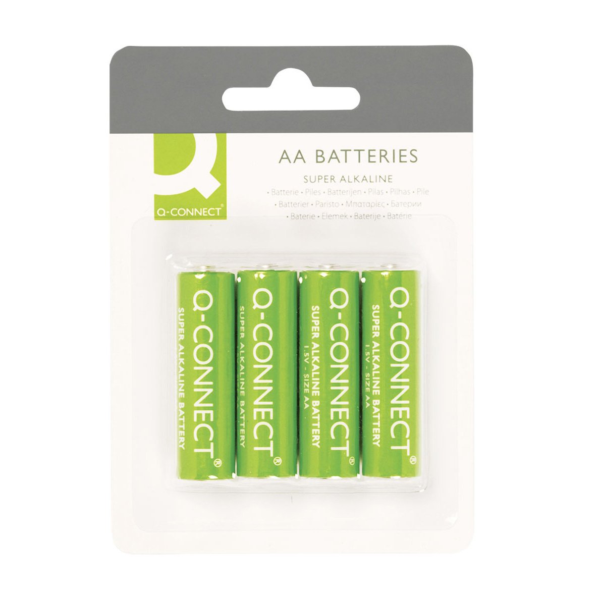 Baterie super-alkaliczne Q-CONNECT AA, LR06, 1,5V, 4szt.