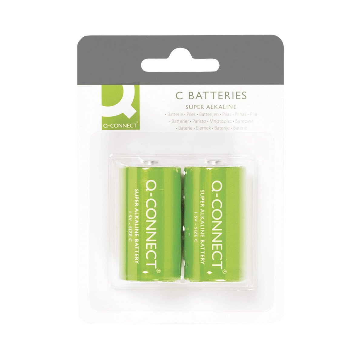 Baterie super-alkaliczne Q-CONNECT C, LR14, 1,5V, 2szt.