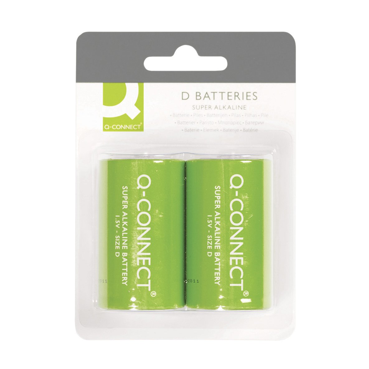 Baterie super-alkaliczne Q-CONNECT D, LR20, 1,5V, 2szt.