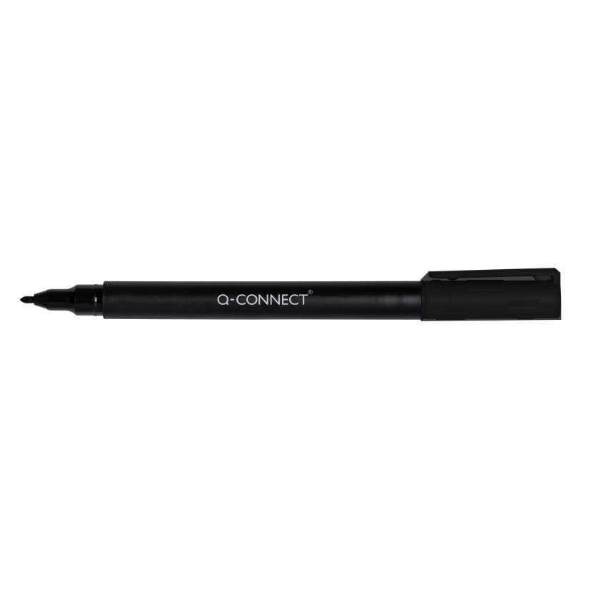 Marker do płyt CD/DVD Q-CONNECT, F, 0,6mm (linia), czarny
