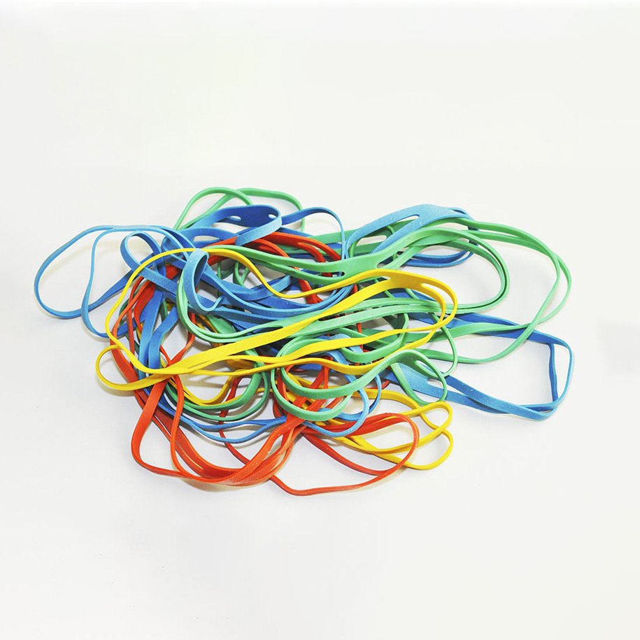 Gumki krzyżowe Q-CONNECT, 0,1kg, średnica 50mm, mix kolorów