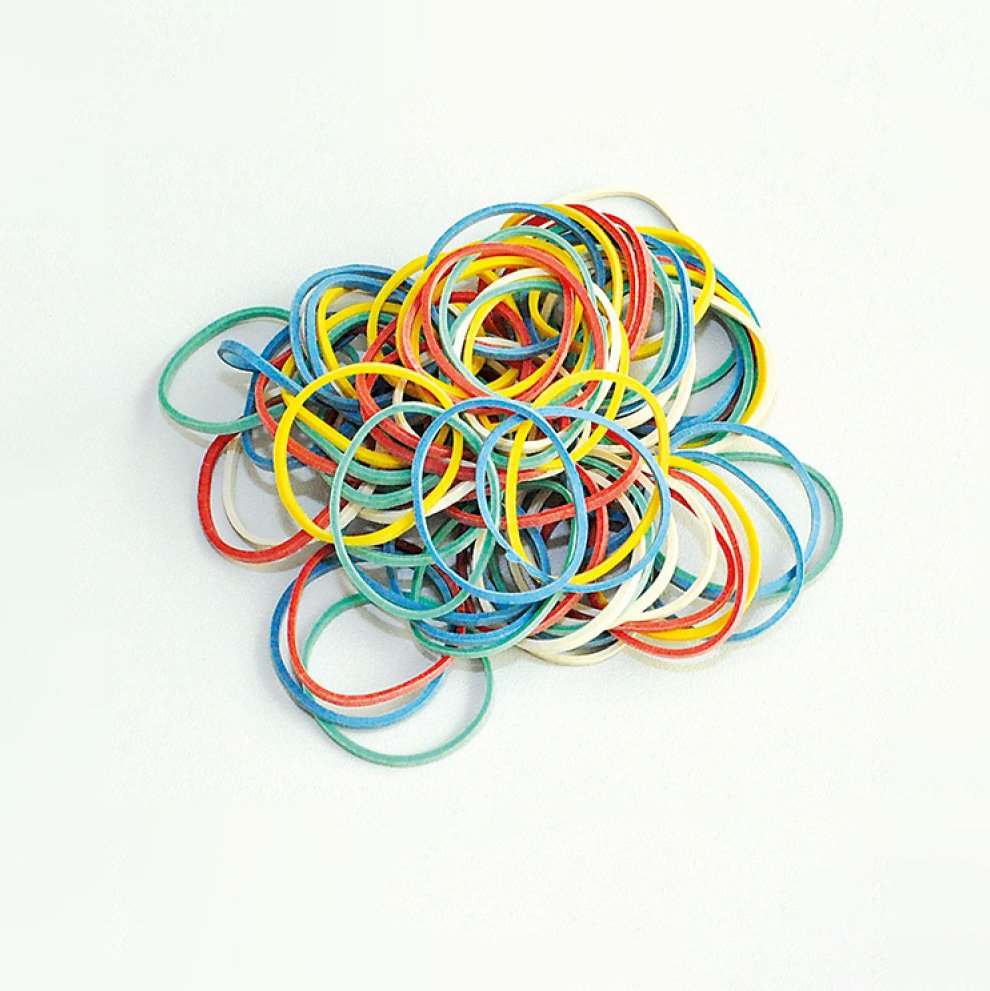 Gumki recepturki Q-CONNECT, 250g, średnica 25mm, mix kolorów