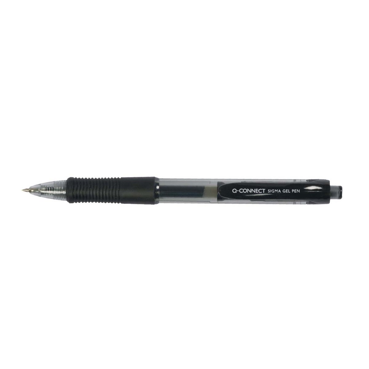 Długopis automatyczny żelowy Q-CONNECT 0,5mm (linia), czarny