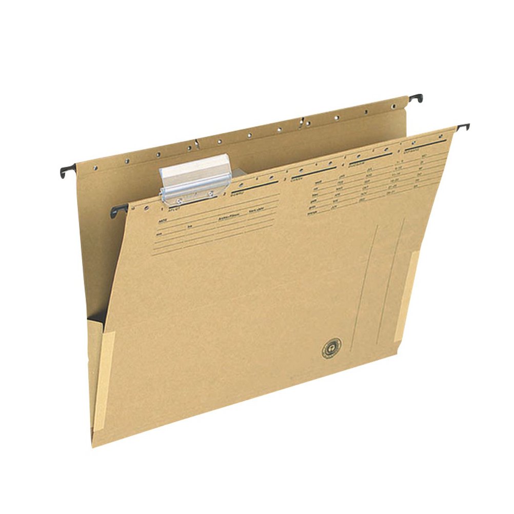 Teczka zawieszkowa Q-CONNECT z boczkami, karton, A4, 250gsm, jasnobrązowa