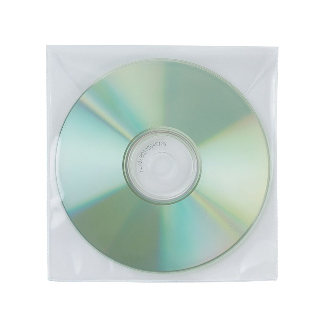 Koperty na płyty CD/DVD Q-CONNECT, 50szt., transparentny