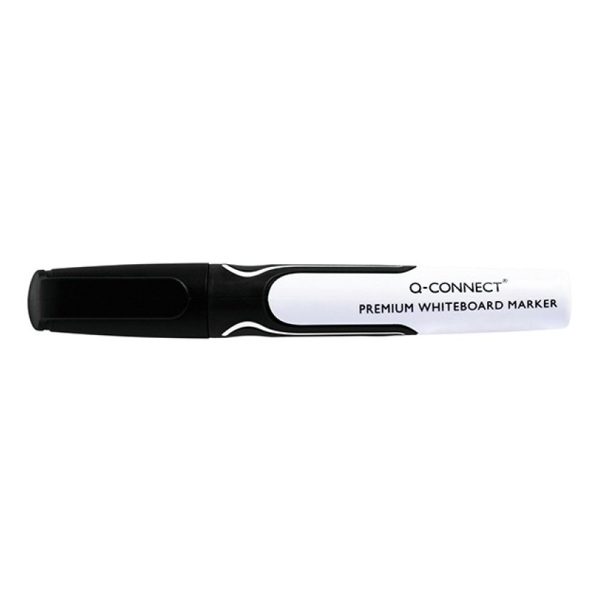 Marker do tablic Q-CONNECT Premium, gum. rękojeść, okrągły, 2-3mm (linia), czarny / KF26109