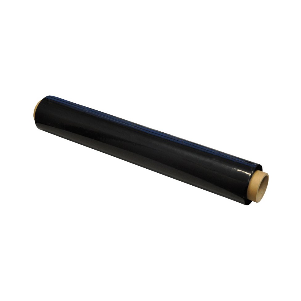 Folia stretch Q-CONNECT, 1,5kg, 23mikr., czarna