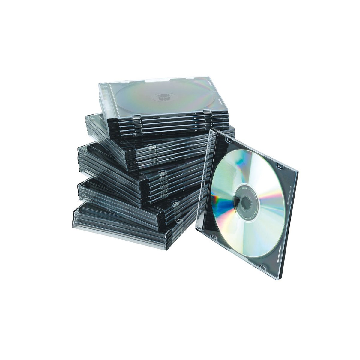 Pudełko na płytę CD/DVD Q-CONNECT, slim, 25szt., przeźroczyste