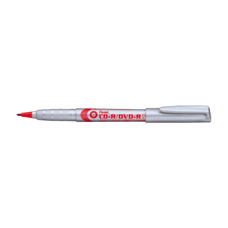 Marker Pentel do opisywania płyt CD czerwony