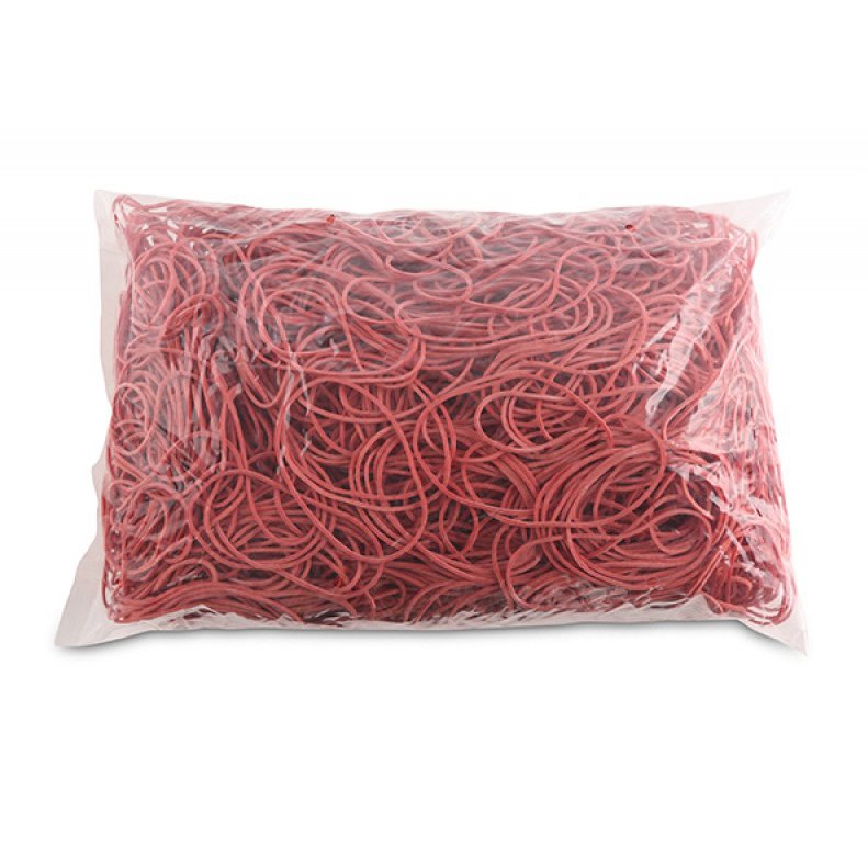 Gumki recepturki OFFICE PRODUCTS, średnica 60mm, 1,5x1,5mm, 60% kauczuku, 1000g, zgrzewka, czerwone