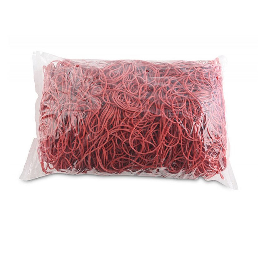 Gumki recepturki OFFICE PRODUCTS, średnica 70mm, 1,5x1,5mm, 60% kauczuku, 1000g, zgrzewka, czerwone