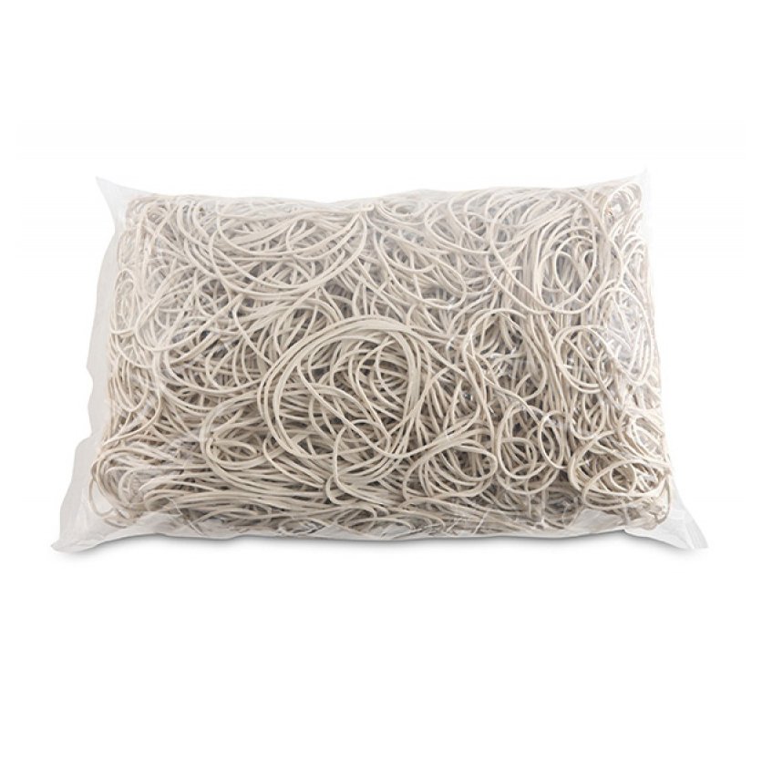 Gumki recepturki OFFICE PRODUCTS, średnica 70mm, 1,5x1,5mm, 60% kauczuku, 1000g, zgrzewka, białe