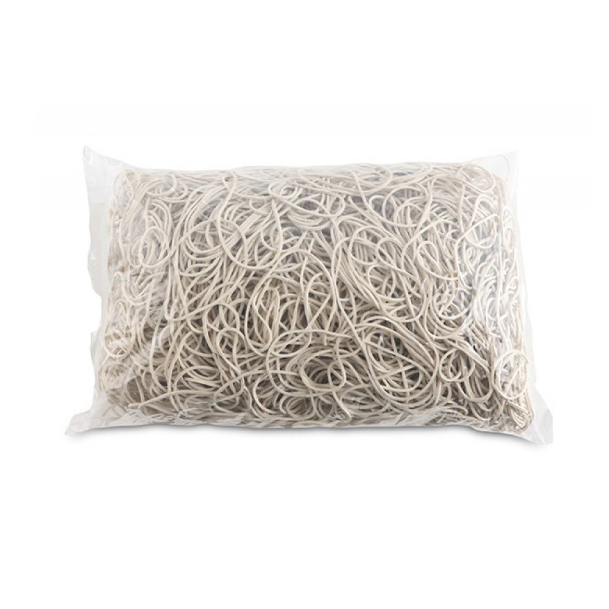 Gumki recepturki OFFICE PRODUCTS, średnica 80mm, 1,5x1,5mm, 60% kauczuku, 1000g, zgrzewka, białe