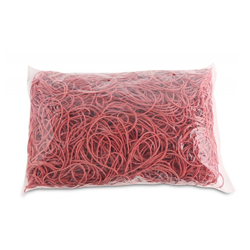 Gumki recepturki OFFICE PRODUCTS, średnica 100mm, 1,5x1,5mm, 60% kauczuku, 1000g, zgrzewka, czerwone