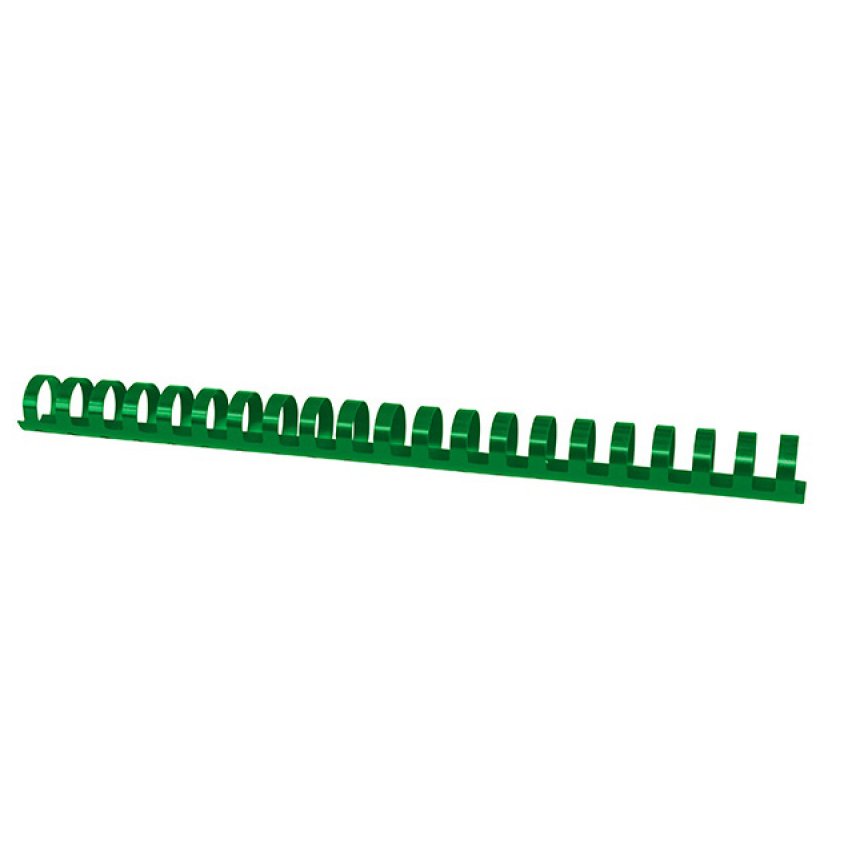 Grzbiety do bindowania OFFICE PRODUCTS, A4, 22mm (210 kartek), 50 szt., zielone