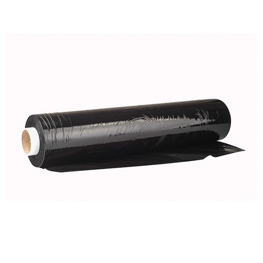 Folia stretch OFFICE PRODUCTS RĘCZNA, 3,0kg netto, szer. 500mm, gr. 23µm, czarna
