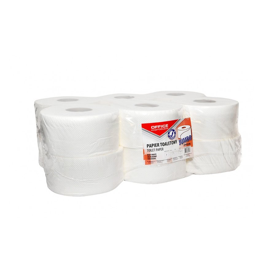 Papier toaletowy celulozowy OFFICE PRODUCTS Jumbo, 2-warstwowy, 120m, 12szt., biały