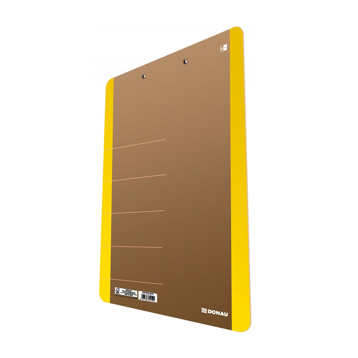 Clipboard DONAU Life, karton, A4, z klipsem, żółty