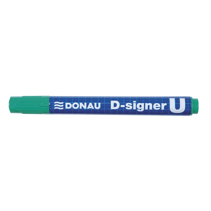 Marker permanentny DONAU D-Signer U, okrągły, 2-4mm (linia), zielony