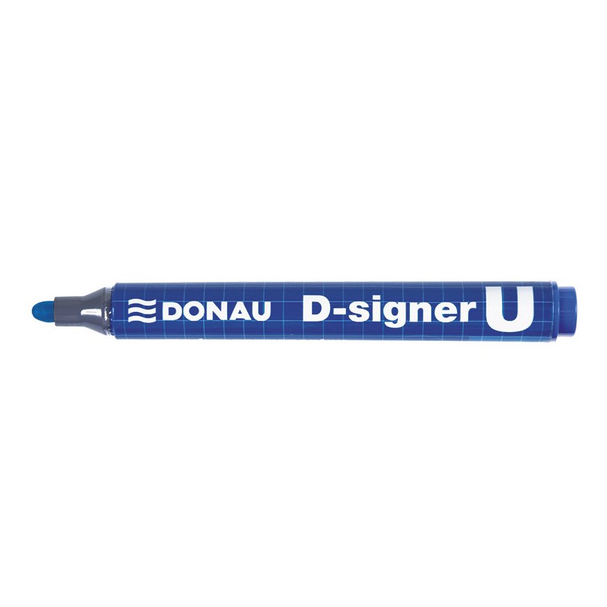 Marker permanentny DONAU D-Signer U, okrągły, 2-4mm (linia), niebieski