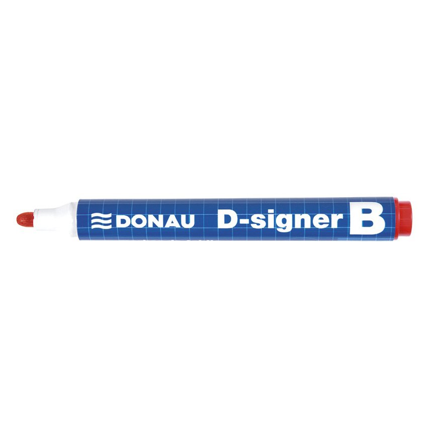 Marker do tablic DONAU D-Signer B, okrągły, 2-4mm (linia), czerwony