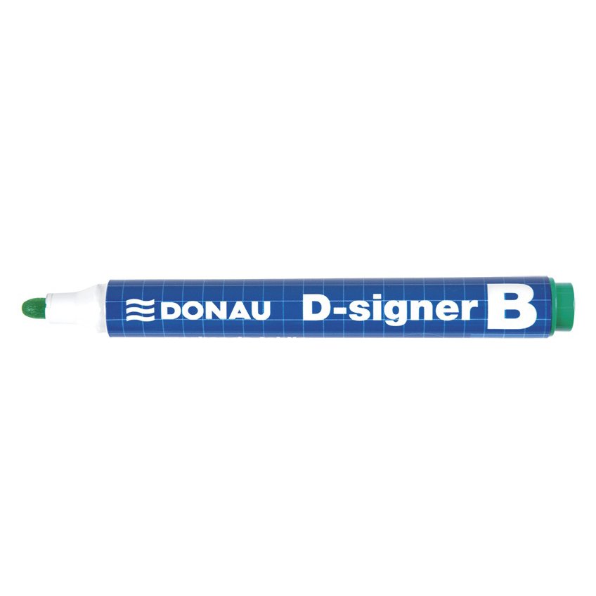 Marker do tablic DONAU D-Signer B, okrągły, 2-4mm (linia), zielony