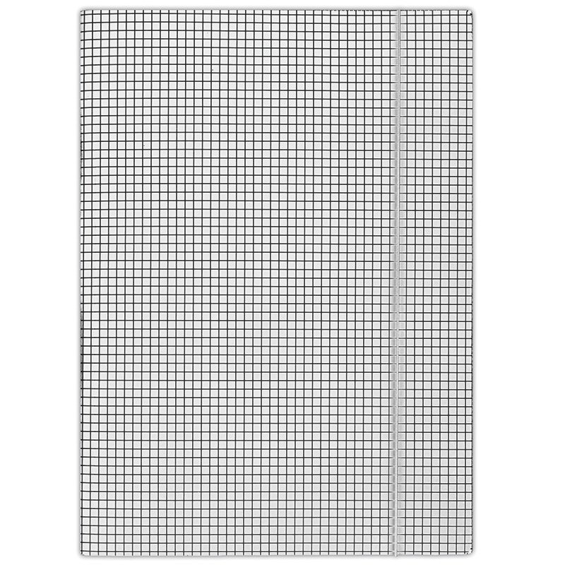 Teczka z gumką DONAU, karton, A4, 400gsm, 3-skrz., biała w kratę