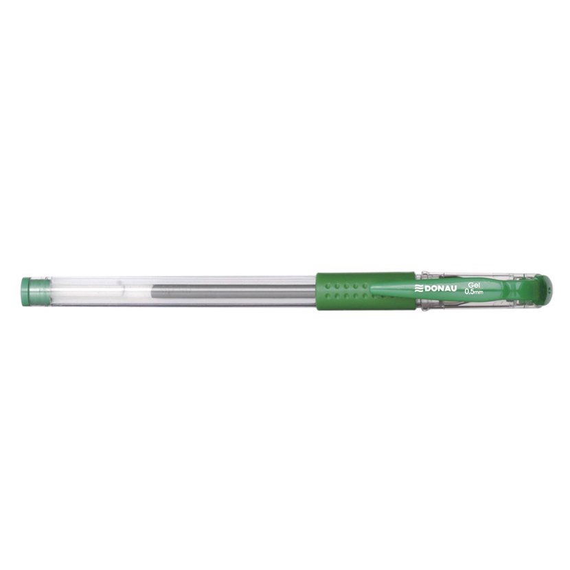 Długopis żelowy DONAU z wodoodpornym tuszem 0,5mm, zielony