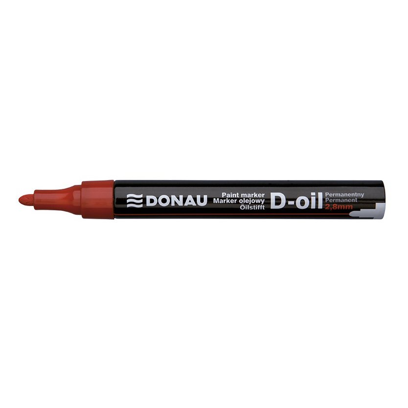 Marker olejowy DONAU D-Oil, okrągły, 2,8mm, czerwony