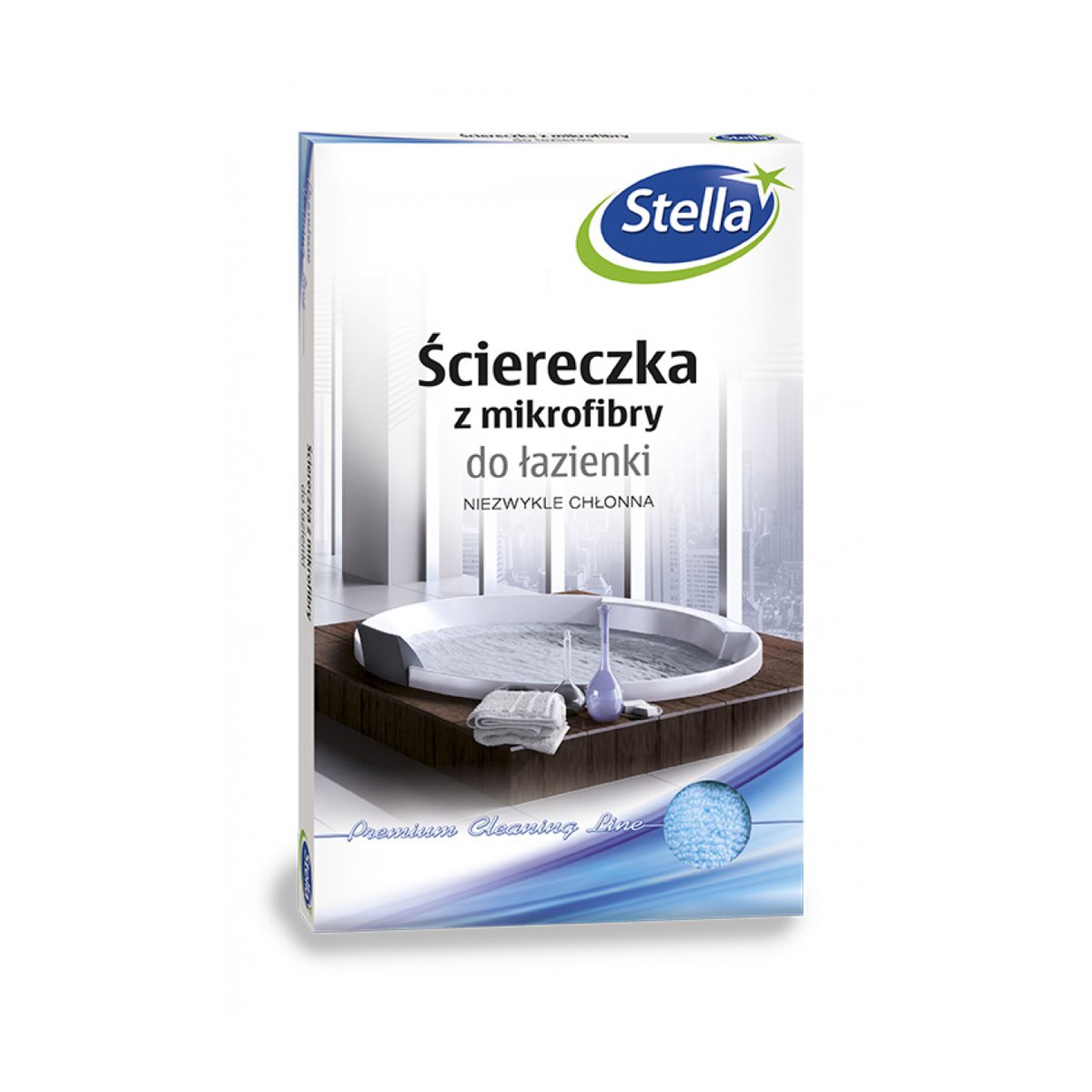 Ściereczka z mikrofibry STELLA, do łazienki, 1 szt., mix