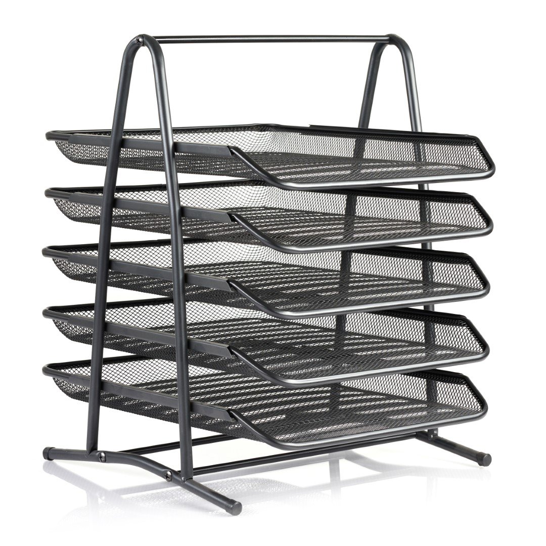 Zestaw na biurko Q-Connect Office Set, metalowy, 5 szufladek, czarny