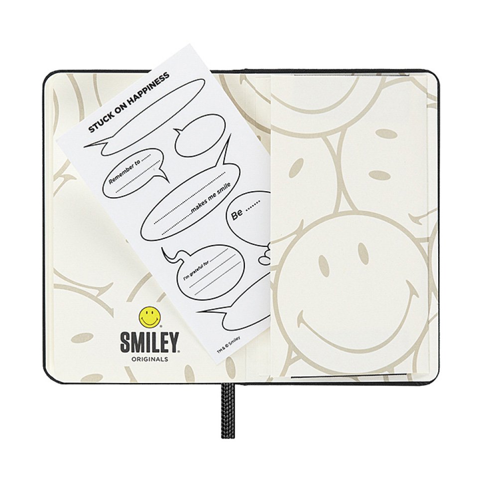 Notes MOLESKINE XS (6,5 x 10,5 cm) Smiley, twarda oprawa, 160 stron
