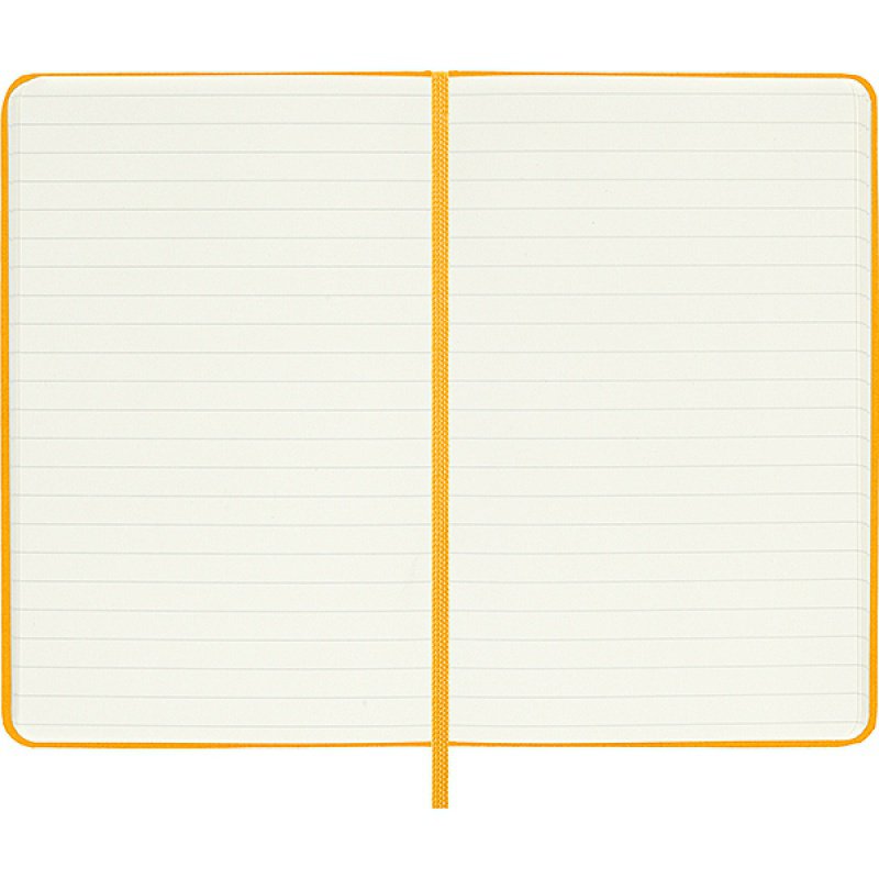 Notes MOLESKINE Classic P (9x14 cm), w linie, twarda oprawa, orange yellow, 192 strony, pomarańczowy