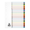Przekładki Q-CONNECT Mylar, karton, A4, 225x297mm, 1-31, 31 kart, lam. indeks, mix kolorów